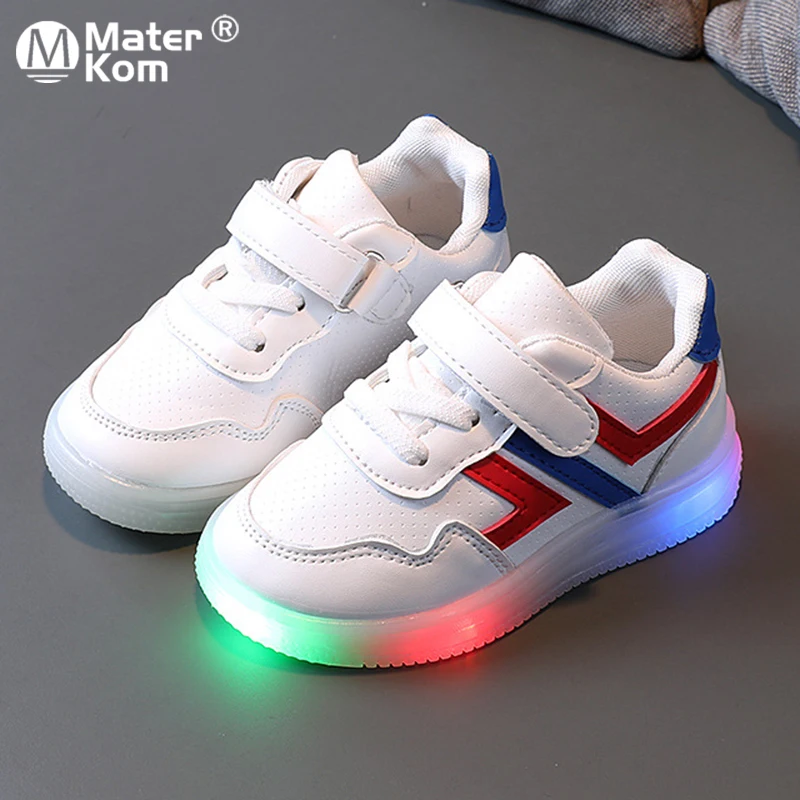 

Size 21-30 Luminous Toddler Shoes For Boys Girls Glowing Baby Casual Shoes With Light Up Sole Children LED Sneakers With Lights