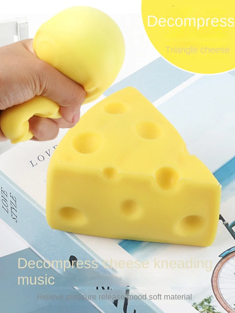 

Creative Decompression Simulation Cheese Squeezing Toy Tofu Ball Slow Rebound Pressure Reduction Toy Vent Artifact Children's