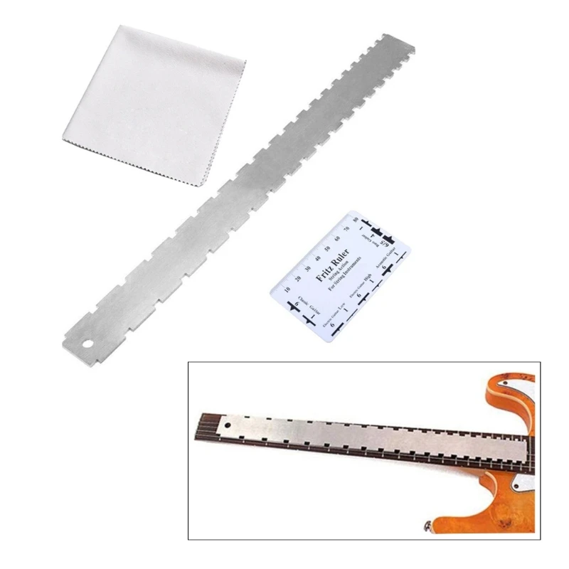

Guitar Neck Notched Straight Gauge Stainless Steel Luthiers Tool for Guitar
