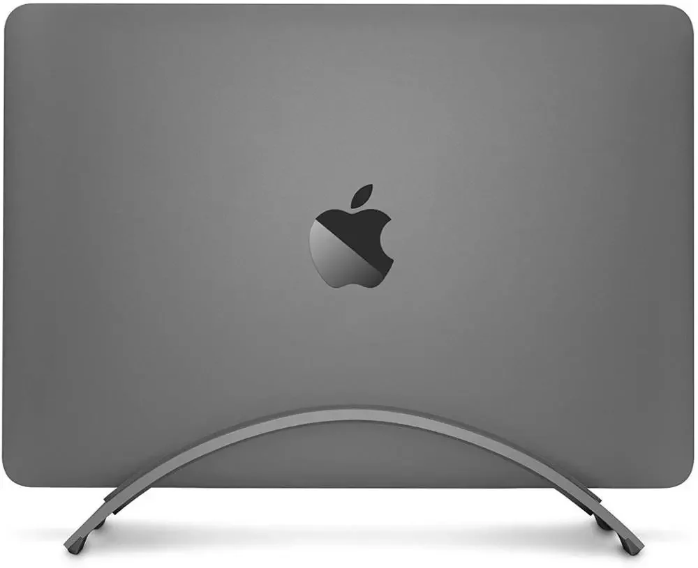 

Aluminum Space-saving Laptop Vertical Stand Desktop Erected Holder for MacBook Pro Air Retina 3pcs Silica Gel Pad Available