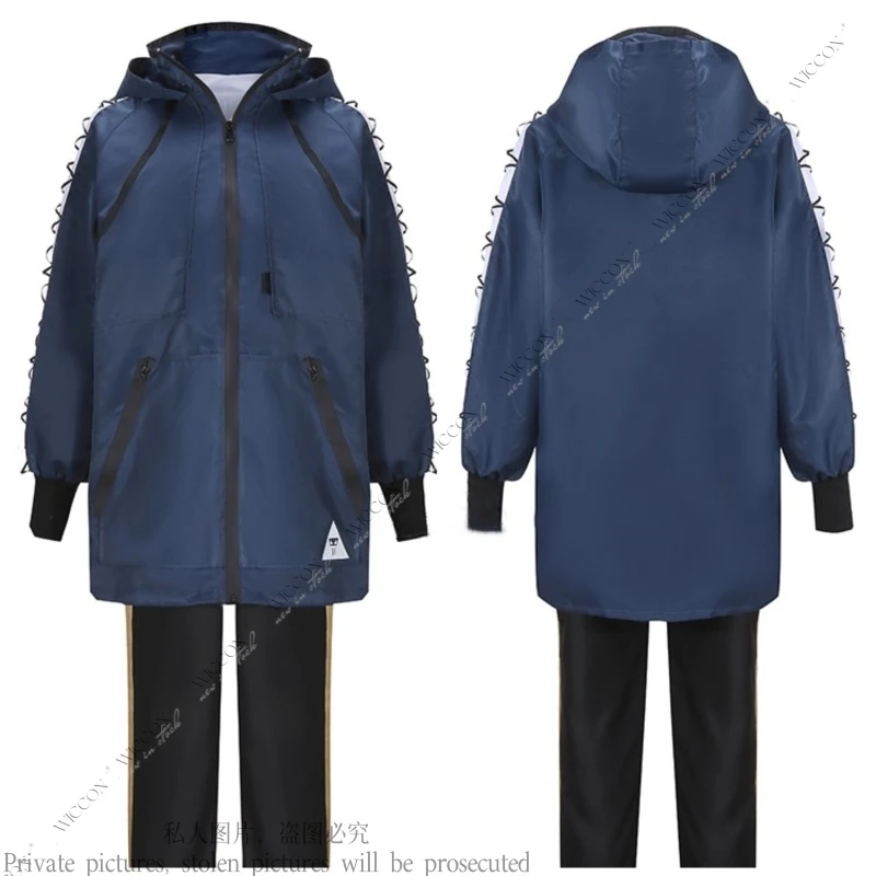 Wonderland Game Idia Shroud Косплей Костюм Парик Синие Длинные Волосы Housewarden of Ignihyde Куртка