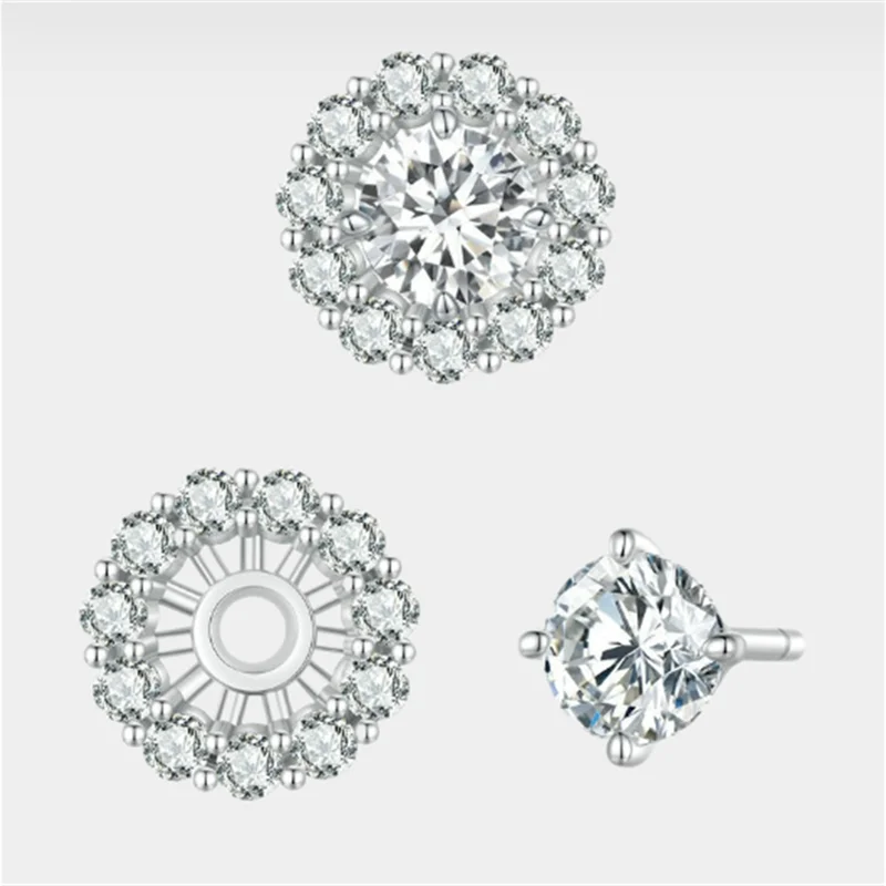 

Модные классические модные роскошные круглые серьги Lefei MSE010 из муассанита 0,5 карата, очаровательные женские серьги из серебра 925 пробы, свадебные украшения, подарок
