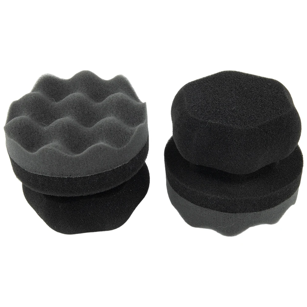 

2/4Pack Car Tyre Brush Tire Dressing Applicator Hex Grip Soft Sponge Waxing Sponge Car Interior Car Type Detail Cleaning