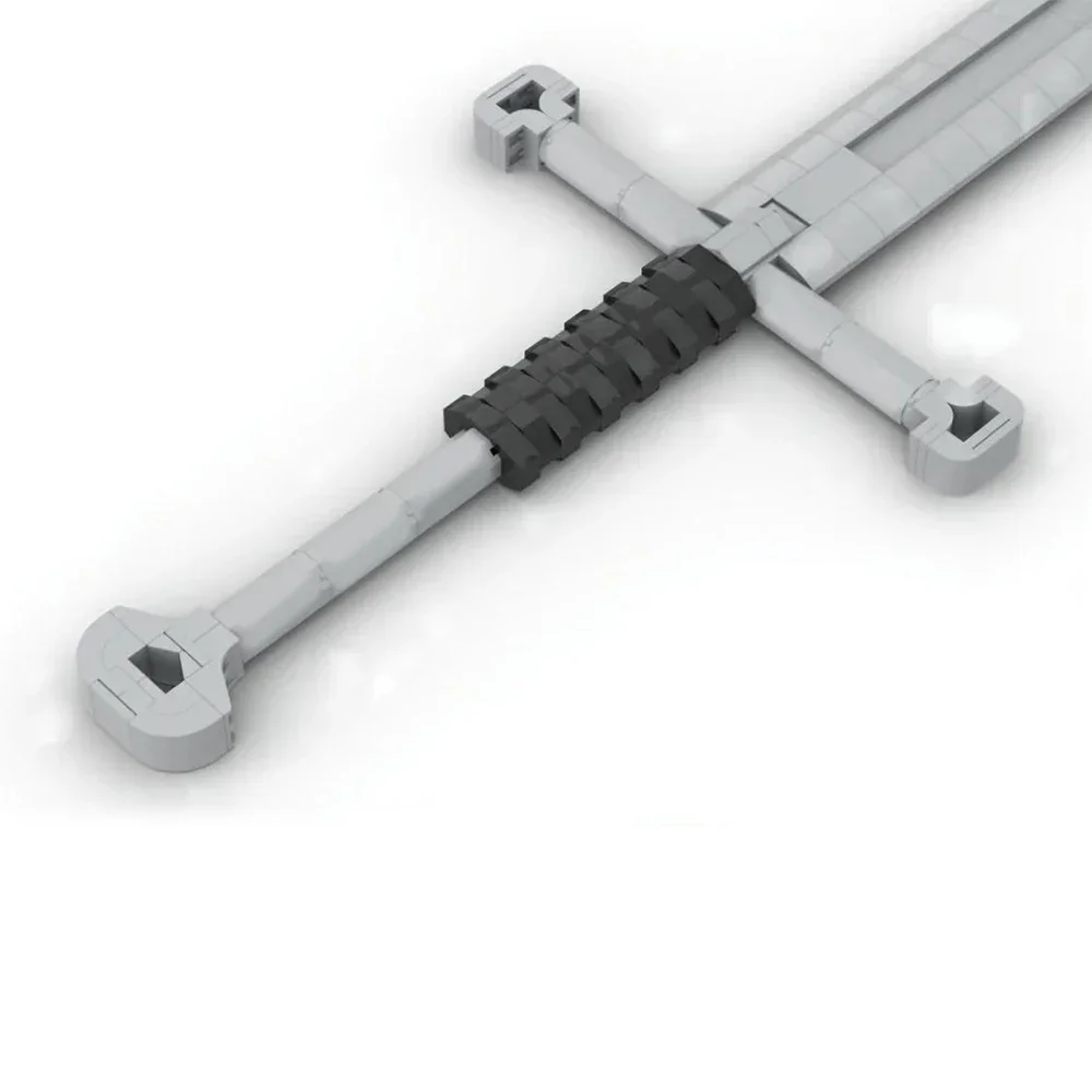 Средневековое холодное оружие рыцарский крест меч строительные блоки MOC круглый