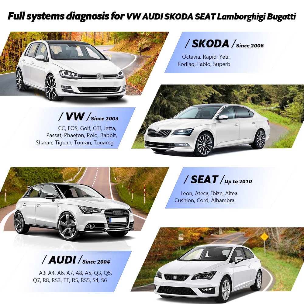 OBD2 диагностический инструмент KONNWEI KW450 для автомобилей VAG VW Audi ABS подушка