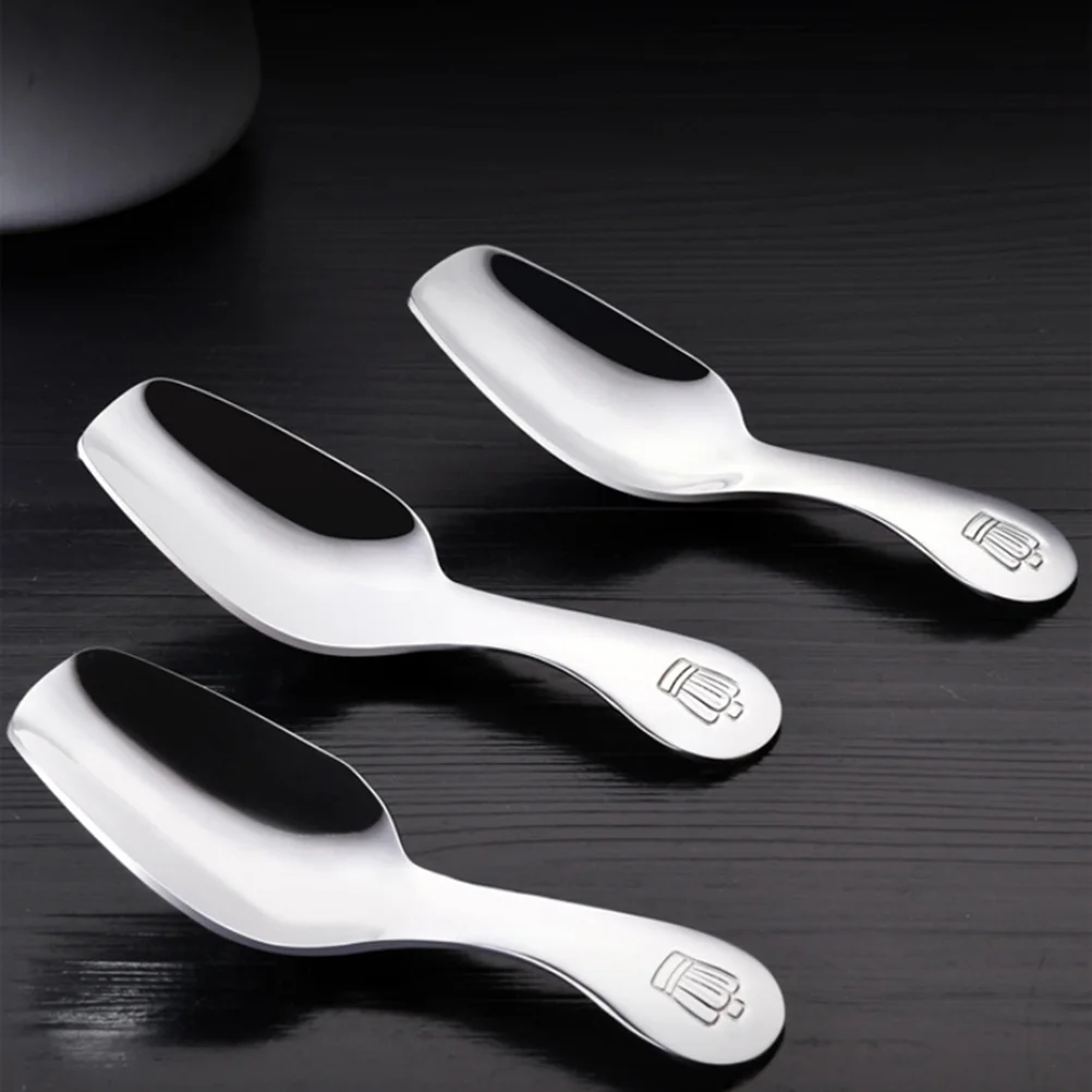 

Spoon Spoons Dessert Stirring Salt Tea Ice Coffee Cream Small Silverware Scoops Yogurt Steel Dinnersoup Kitchen Stainless
