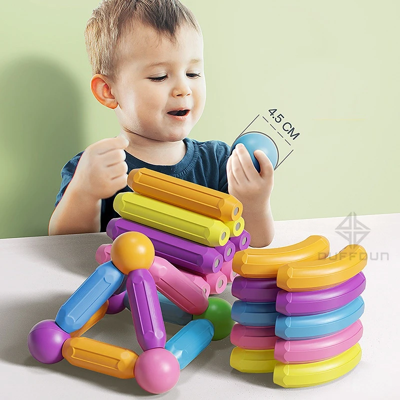 

Versatile Magnetic Stick Building Construction Toy Interesting Multi Shape Assembling Puzzle Block Educational Toy For Kids Gift
