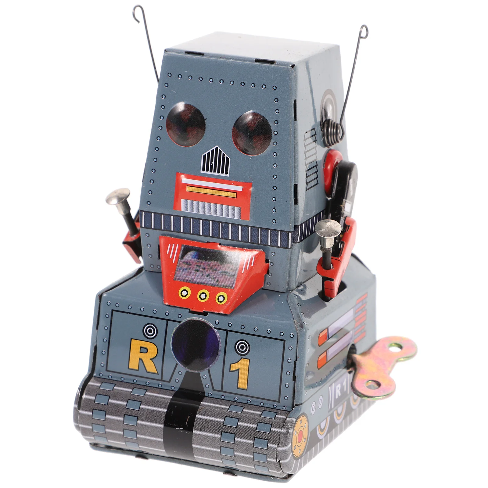 

Игрушка-робот, заводная Классическая заводная, винтажная жестяная игрушка в стиле ретро, жестяная жесть, Металлическая емкость для ходьбы, детский ключ для Рождества