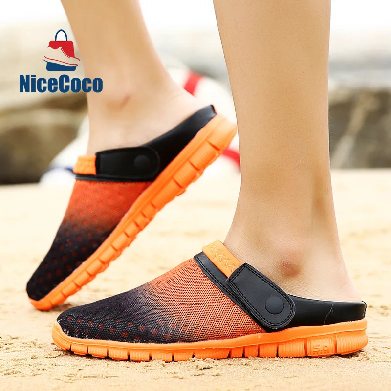 

Lightweight Beach Sandals for Men Women Breathable Mesh Platform Shoes Men Non-slip Summer Slippers Big Size 46 326