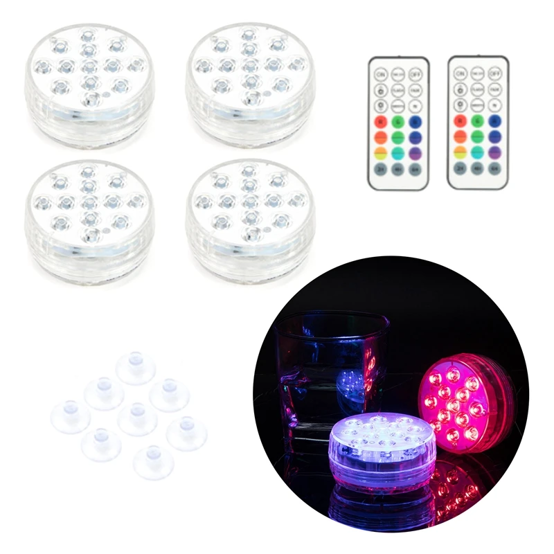 

Подводные светодиодные лампы RGB для дайвинга, ночные светильники с дистанционным управлением и 21 клавишей, подводные фонари для бассейна, а...