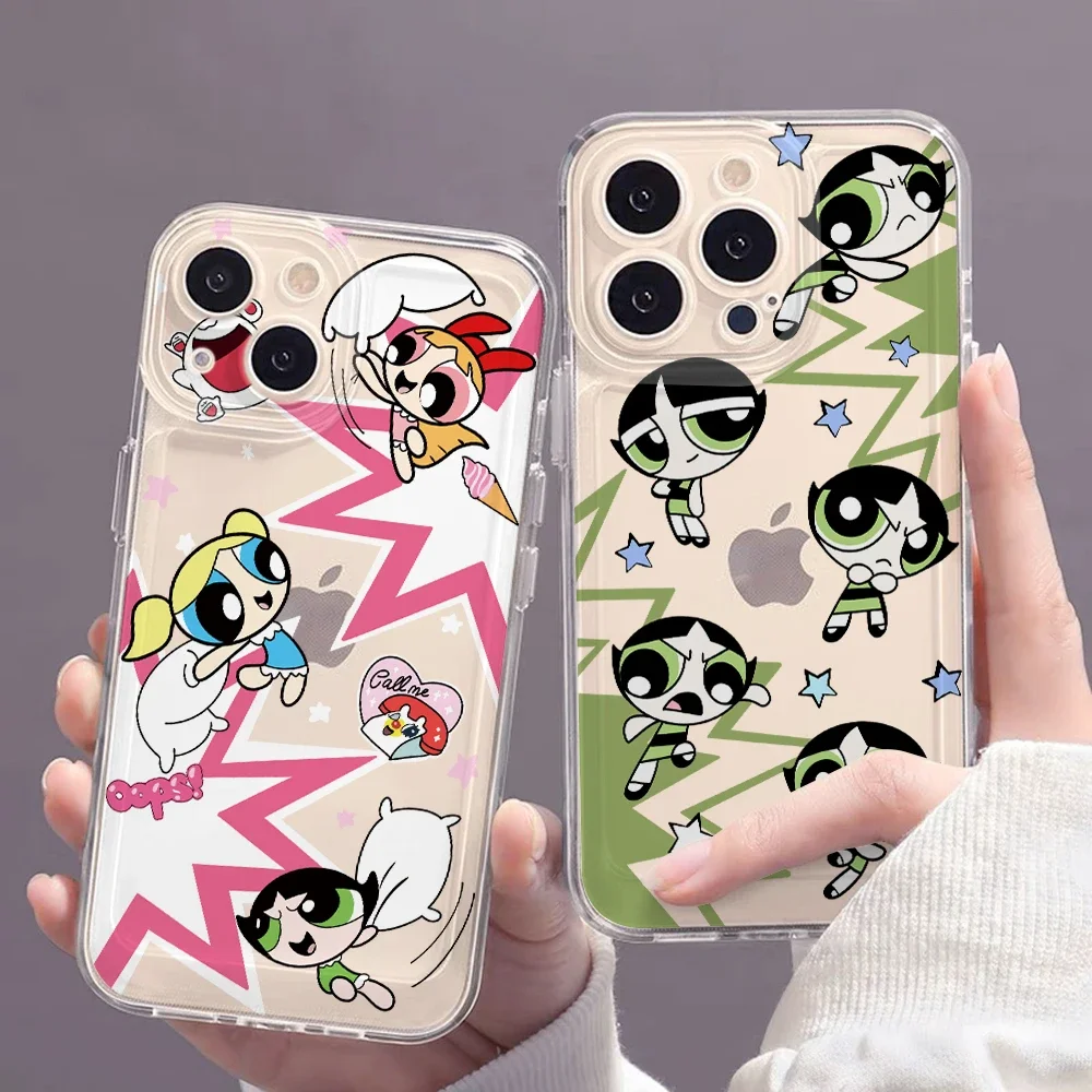 Милый чехол P-Powerpuffs для телефона Samsung Galaxy A73 A72 A71 A55 A54 A53 A52 A51 A50 A35 A33 A32 A24 A23 A13 A12 4G