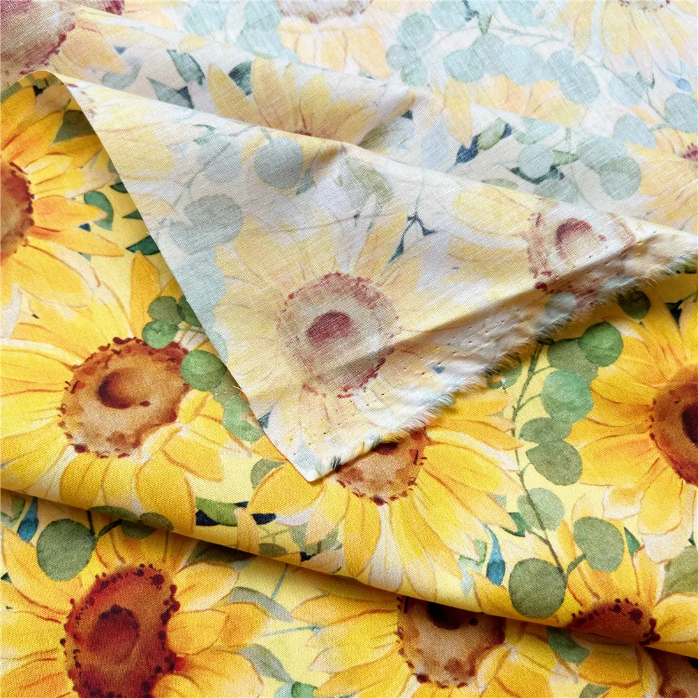 Летние Подсолнухи искусственное шитье в технике пэчворк рукоделие ткань для