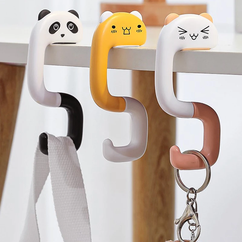 

Portable Plastic Bag Animal Hook For Hanging Decorative Table Purse Bag Hooks