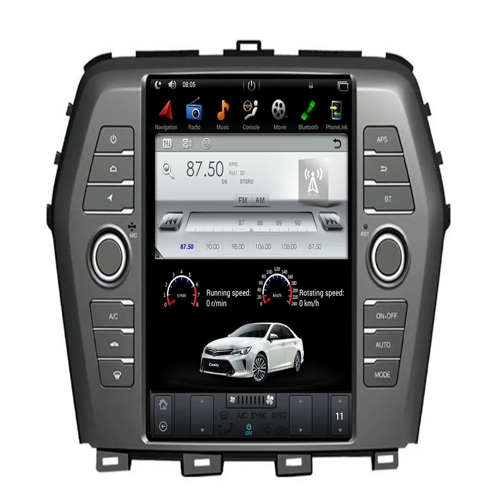 

Автомобильный GPS-навигатор 12,3 "в стиле Tesla для NISSAN MAXIMA 2016 +, автомобильное радио, стерео, мультимедийный плеер с BT, Wi-Fi, Mirror Link