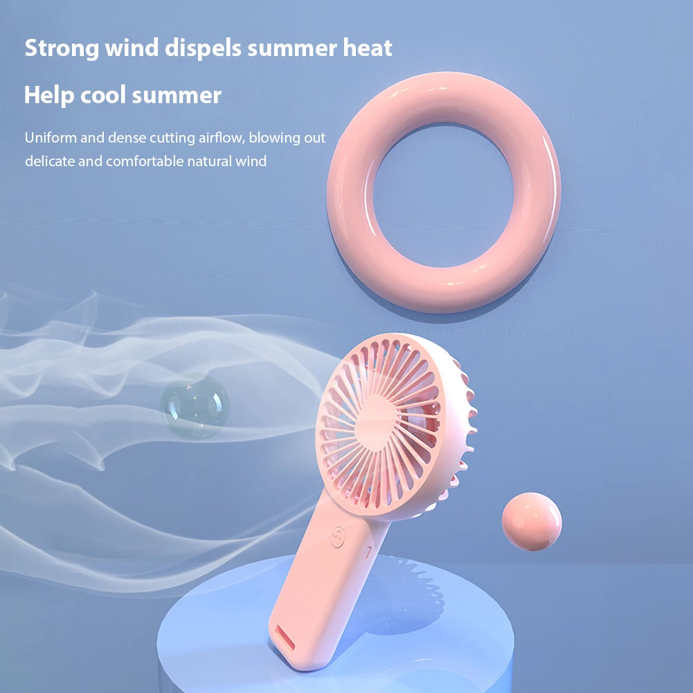 

USB Mini Handheld Fan Ultra-quiet Portable Student Office Outdoor Travel 3 Speed Small Cooling Fans