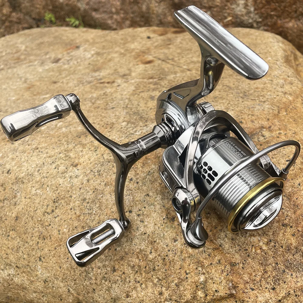 

Катушка для спиннинга мелководье Катушка 2000s 3000s с двойным захватом, катушка для спиннинга UL, Ультралегкая Катушка для спиннинга, Максимальная нагрузка 8 кг, карбоновая шайба