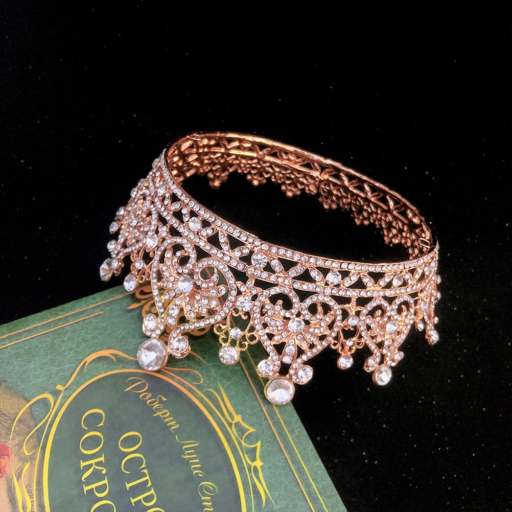 

1Pc Hair Supply Hair Piece Hair Jewelry Crystal Lovely Headwear Hairhoop Headgear Crown Headband for Banquet Party Bride Girl