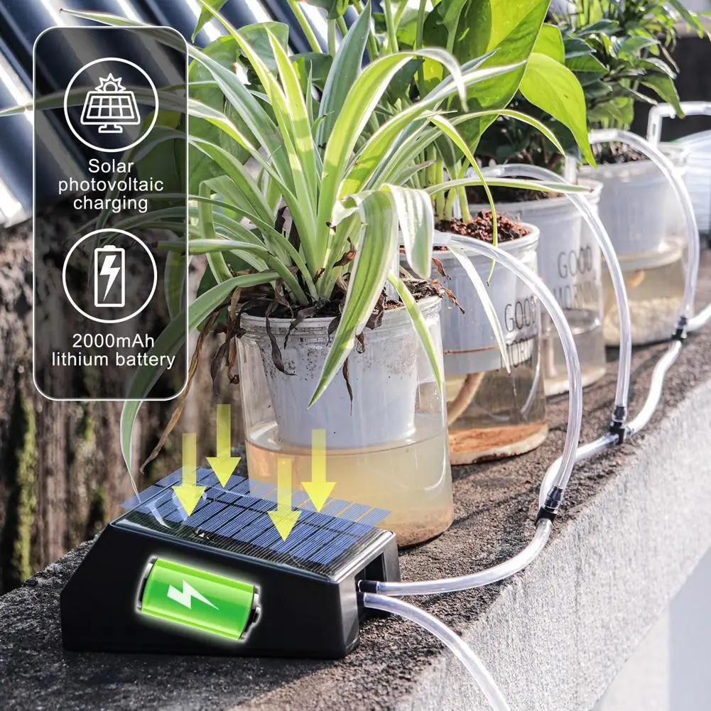 Solar Automatic Watering Device Smart Watering Device Drip System Person Supplies Flower Irrigation Garden Plant Garden Pot N1W0