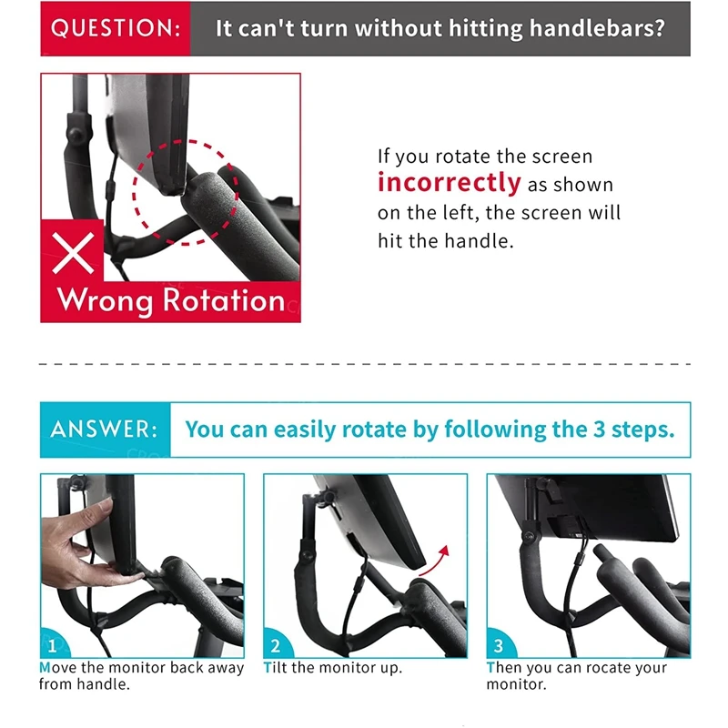 Поворотный рычаг для экрана Peloton поворотный поворотное крепление велосипеда