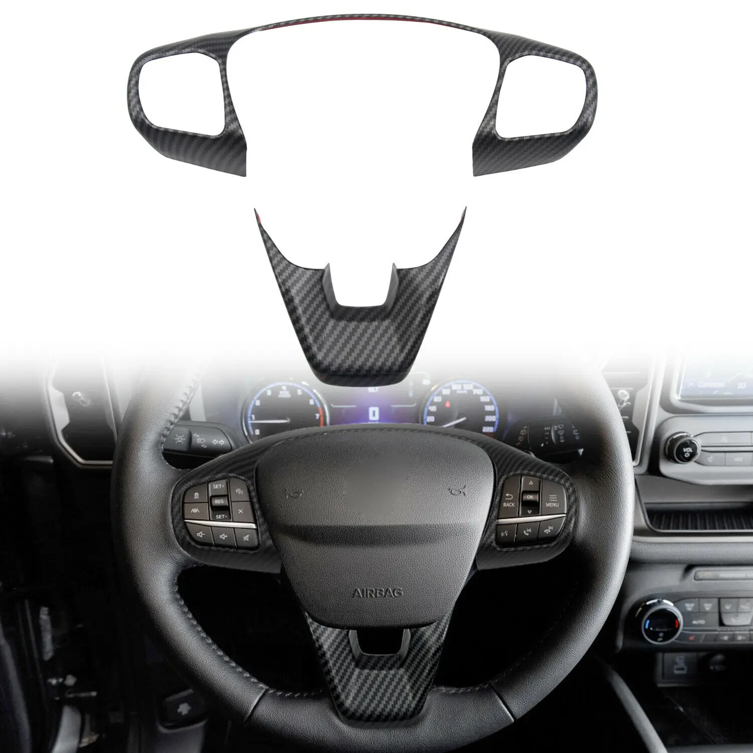 

Interior Steering Wheel Button Cover 2pcs For Ford Bronco Sport CX430 2021-2022