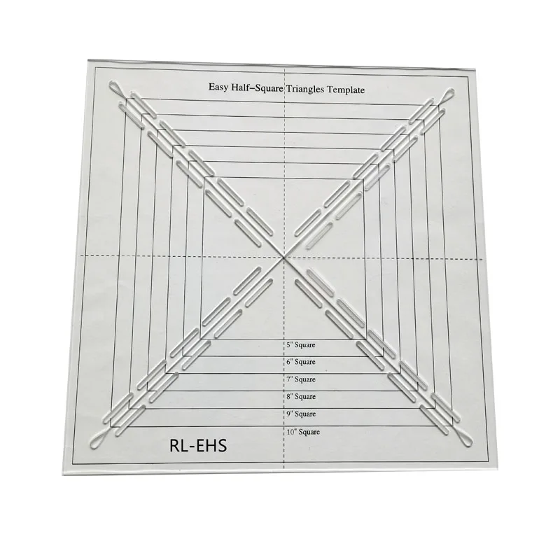 

Easy Half-Square Triangles Template Quilting Ruler Quilting Templates #RL-EHS