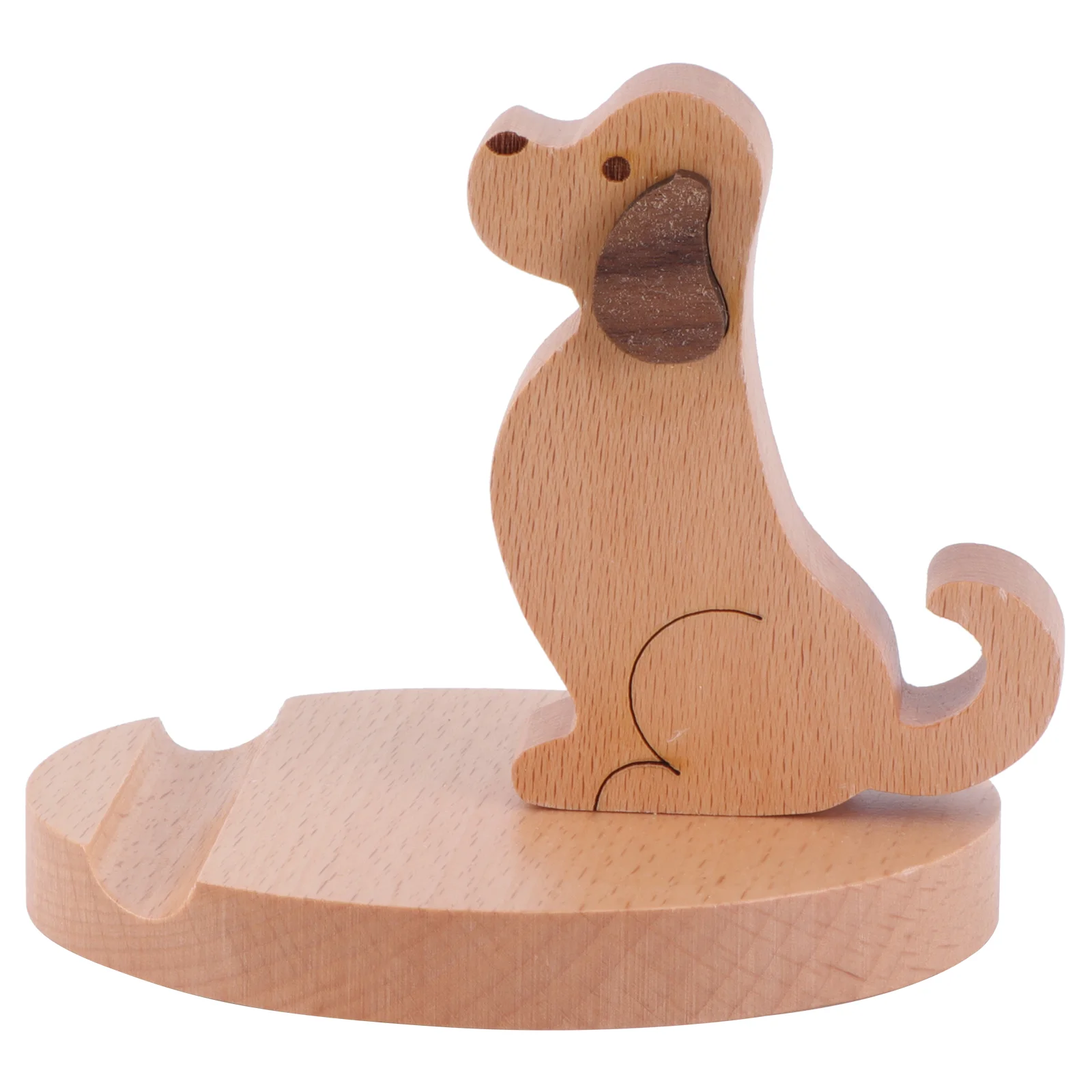 

Stand Holder Desk Cell Wooden Dog Animal Tablet Mobile Wood Cartoonfor Cat Cute Creative Desktop Accessories Universal Puppy