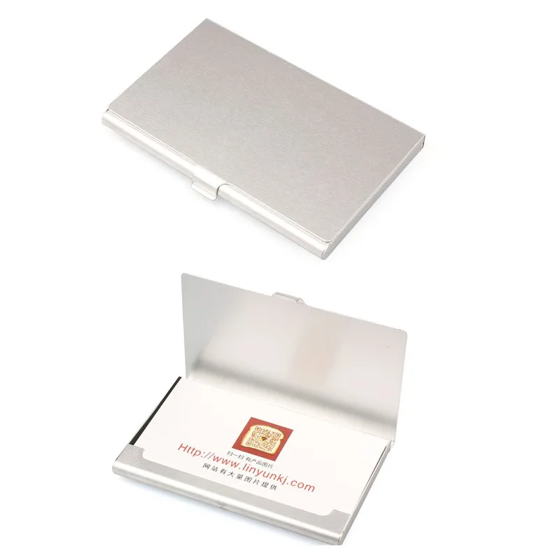 

Gift Holder Tin Holiday Card Metal Wallet Cover Business Aluminum Credit Box Holder Creative Card holder Id Holder Horizontal