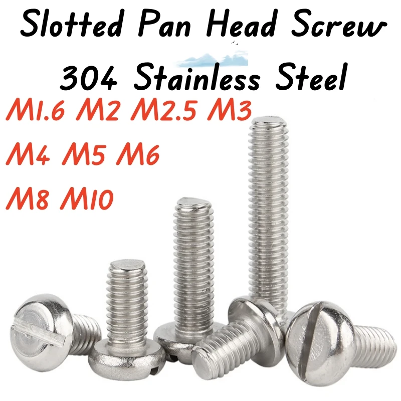 

M1.6 M2 M2.5 M3 M4 M5 M6 M8 M10 Винт с цилиндрической головкой из нержавеющей стали 304 GB67 Механический винт с круглой головкой