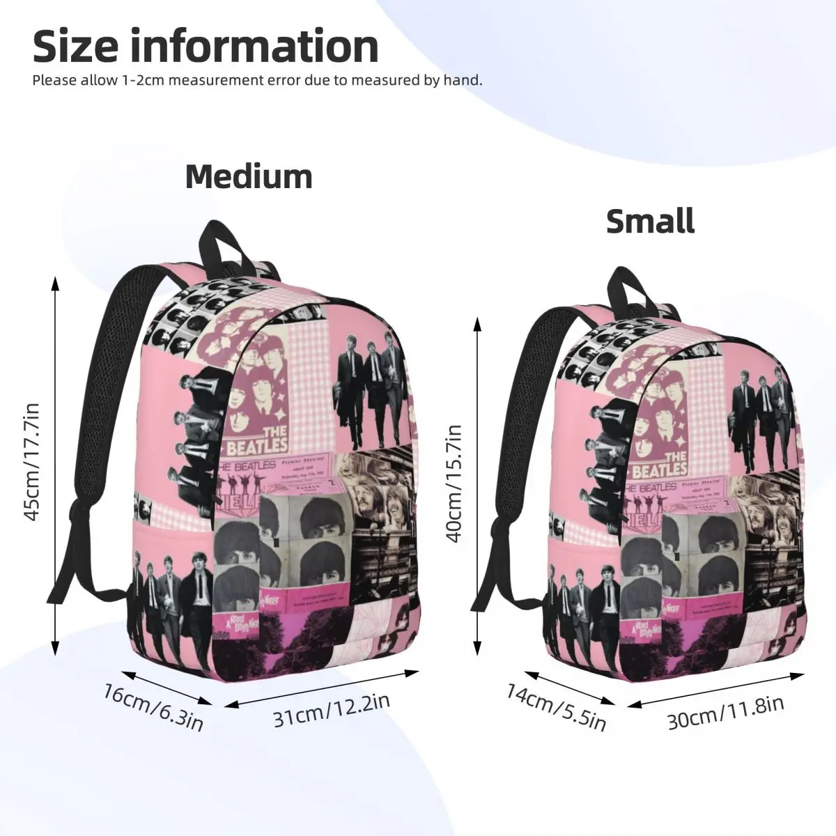 Harajuku The Beatle Memebers Art Рюкзак Студенческая школьная сумка для мужчин и женщин
