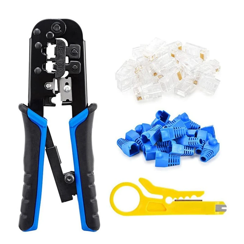 

LICG Network Tool Kit Wire Crimping Pliers Crystal Head RJ45 Crimp Tool Repair Set Stripper Network Cable Pliers