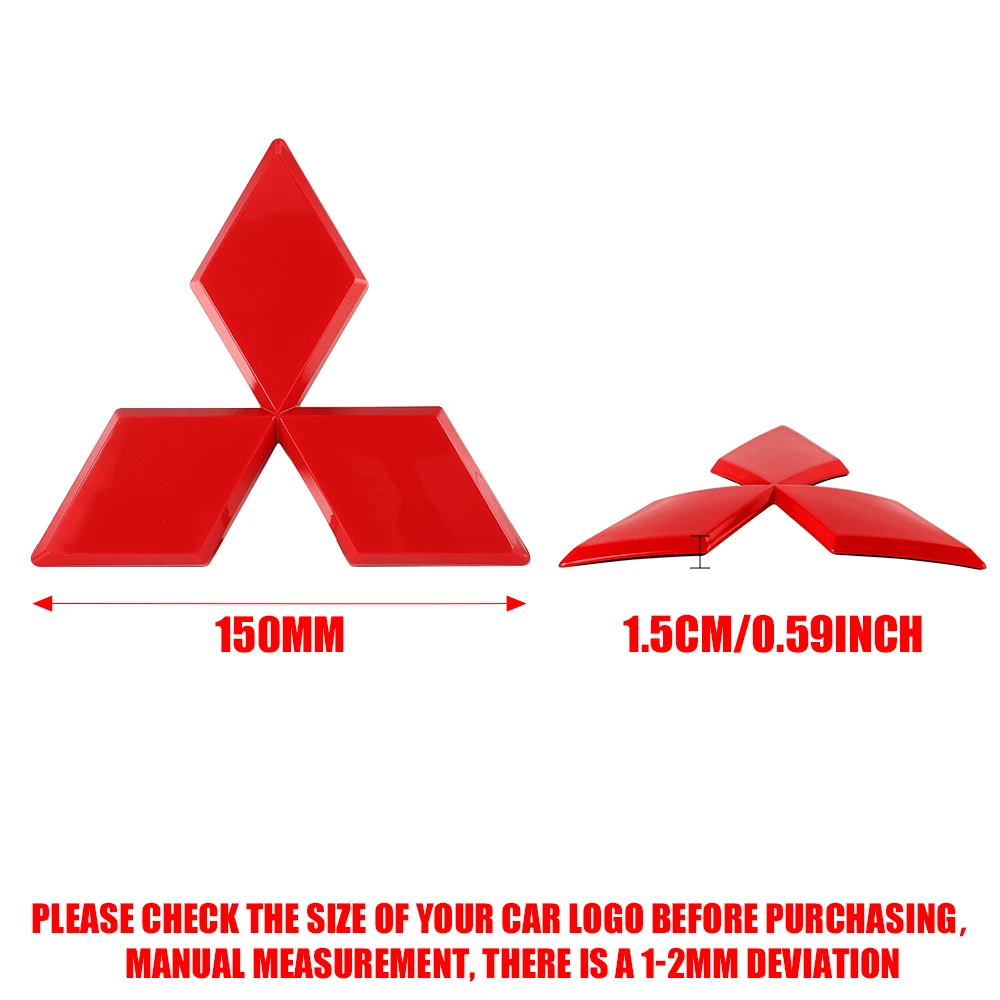 

3D ABS передняя решетка автомобиля багажник рулевое колесо логотип наклейка для Mitsubishi Lancer Lancer EX Galant ASX Outlander Pajero Eclipse