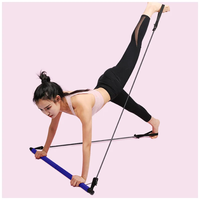

Pilates Exercise Stick Fitness Yoga Bar Crossfit Resistance Bands Trainer Pull Rods Pull Rope Home Gym Body Workout Building