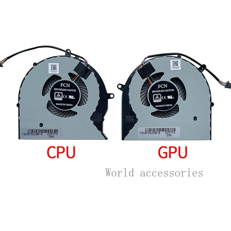 

New Laptop CPU GPU cooling fan For ASUS FX63V FX63VM FZ63VM FX503VM S5AM F. X63VM7300 FX63VM7700 S7AM GL703VD GL703VM GL503VM