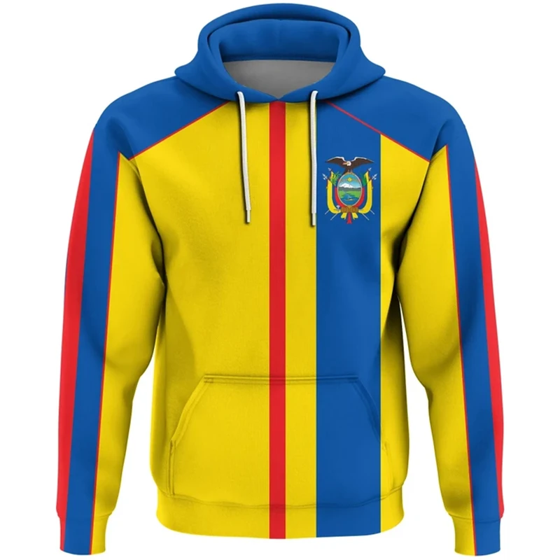 Толстовка с капюшоном для мужчин и женщин модное худи национальным эквадорским