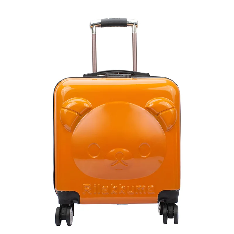 3d Stereo 18/20 Inch Cute Bear Suitcase, Student Children Cartoon Universal Wheel Password Trolley Case