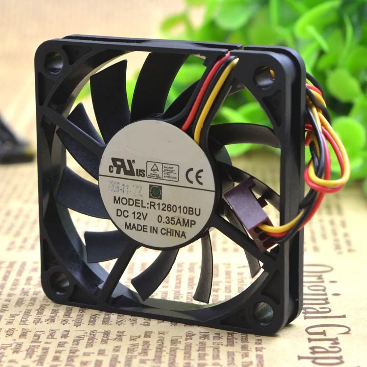 

Новый оригинальный R126010BU 6010 6 см 12 в а вентилятор с большим объемом воздуха с двумя шариками