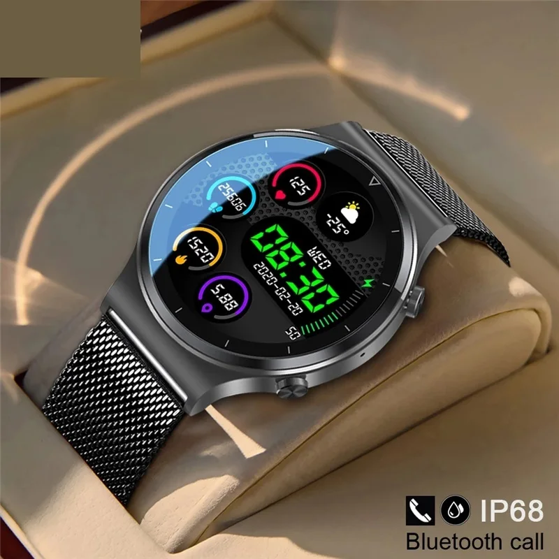 

Смарт-часы LIGE мужские с поддержкой Bluetooth, пульсометром, тонометром и сенсорным экраном