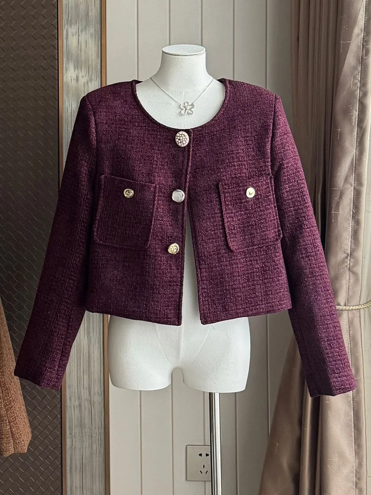 Изящная верхняя одежда для женщин новинка 2024 осенняя короткая маленькая