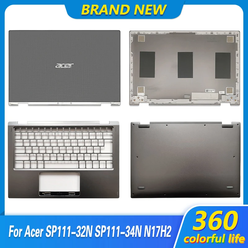 

Новая задняя крышка ЖК-дисплея/Упор для рук/нижний чехол для Acer Spin 1 SP1 SP111-32N SP111-34N C2X3, верхняя задняя крышка 11,6 дюйма, серый