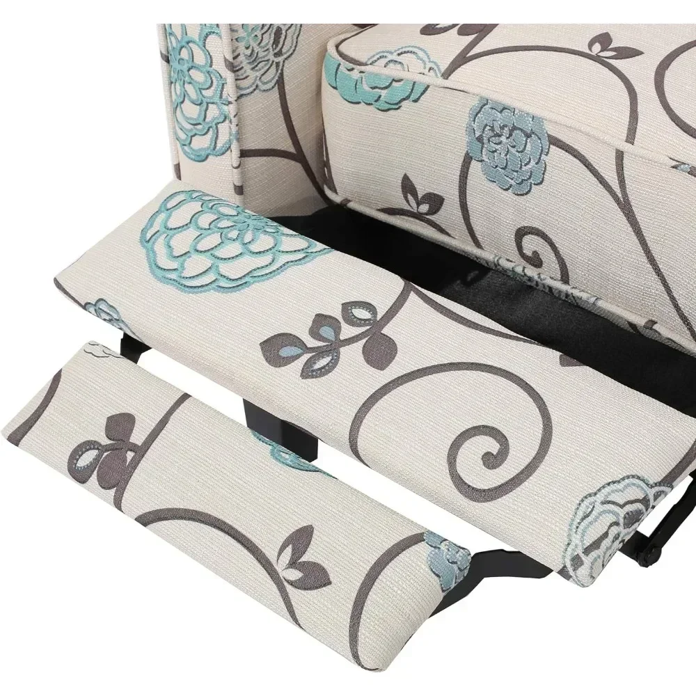 Стулья для гостиной белый и синий цветочный тканевый шезлонг кресло отдыха