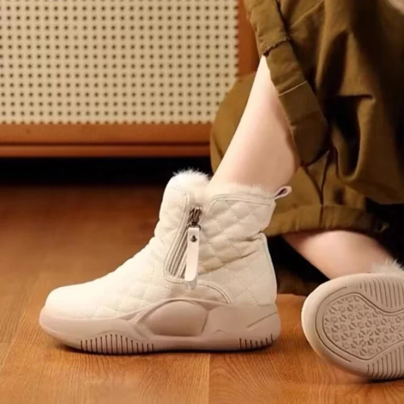 Водонепроницаемые зимние ботинки в стиле ретро новинка 2024 зимняя обувь из