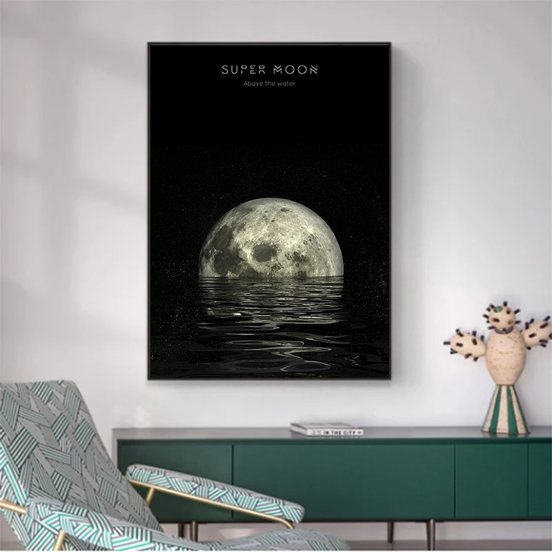 Ноурдика Современная Абстрактная живопись Луна холст дом спальня украшение для