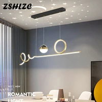 new creative chandelier lights with star projection for living room bedroom study modern deco lamps indoor lighting fixture 220v