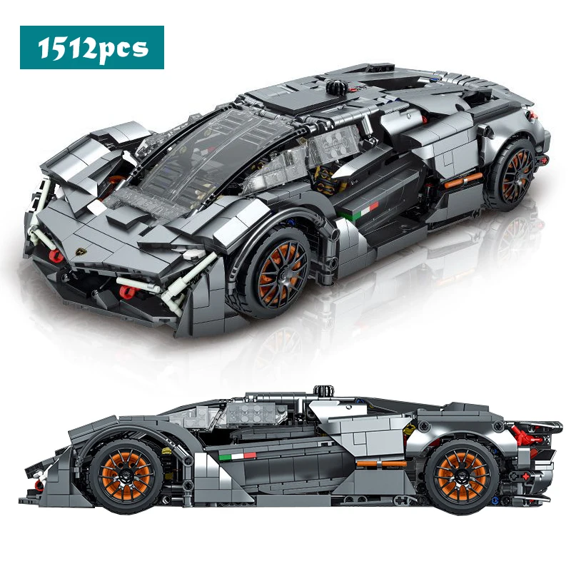 

1512PCS Technical 1:14 Famous Sport Car Building Blocks V12 Engine Vehicle Model Bricks Educational Toys Birthday Gifts Boy Kids