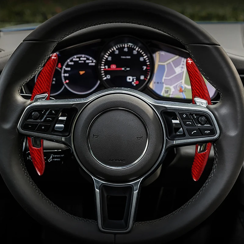 

Углеродное волокно для Porsche Cayenne macan 718 Panamera 911 918 Spyder весло переключения рулевого колеса автомобильные аксессуары для интерьера