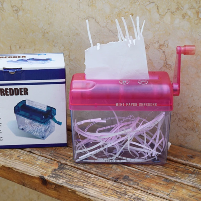 Mini Manual Paper Shredder A6 Office Document Destroyer Receipts Tickets Thick Cardstock Cutting Machine 18x15x10.5cm |
