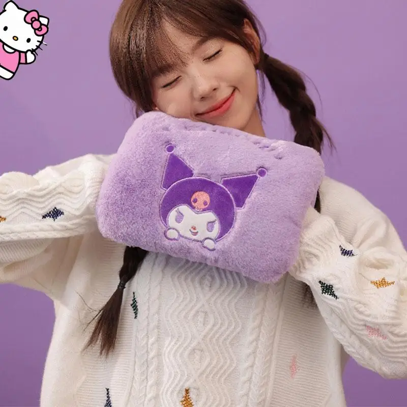 

Kawaii Cinnamoroll Kuromi Electric Hot Water Bag Anime Usb Charging Hand Warmer Cold-Proof Reusable Hot Water Bottle Girls Gifts