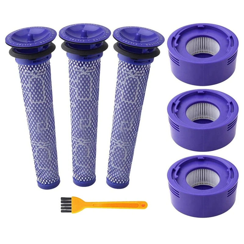 

3 Pre & Post Filter Vacuum Filter Replacement Kit For Dyson V7, V8 Parts 965661-01 & 967478-01