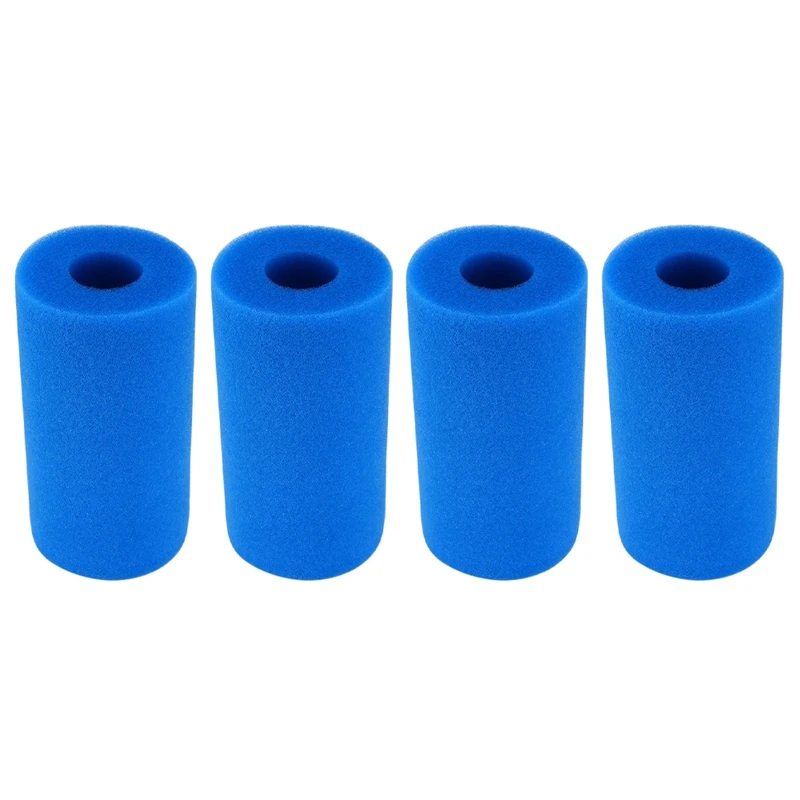 

4X Foam Filter Sponge Reusable Biofoam Cleaner Water Cartridge Sponges For Intex Type A Re-Used Cleaning