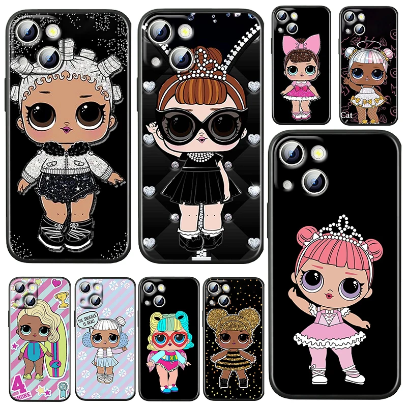 

Girl Love LOL Suprise For Apple iPhone 13 12 Pro Max Mini 11 Pro XS Max X XR 8 7 6 Plus SE 5S Soft Black Phone Case Fundas Coque